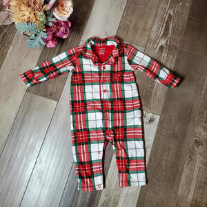 Carter's Plaid One Piece Jumpsuit Size 6m